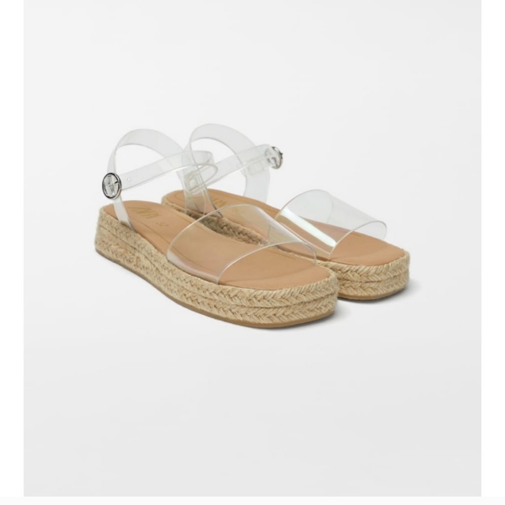 Zara platform espadrille sandals